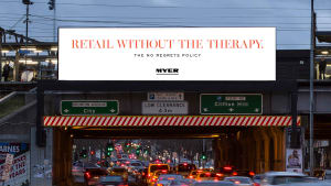 Myer encourages shoppers to have "no regrets"